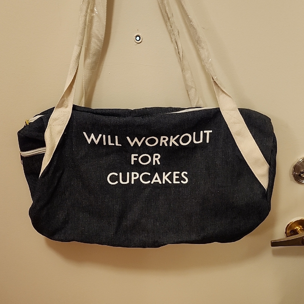 SHEIN Black and White Duffel Bag